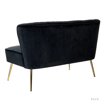 Loveseat: 47'' Velvet Armless Loveseat