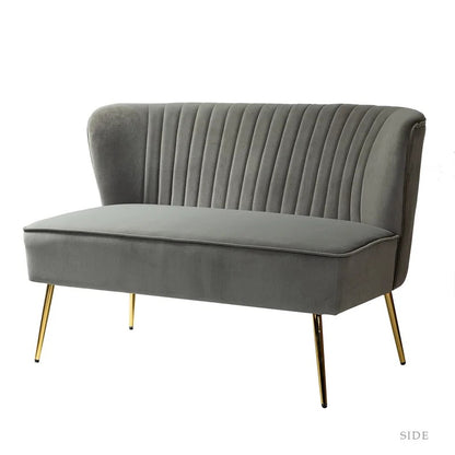 Loveseat: 47'' Velvet Armless Loveseat