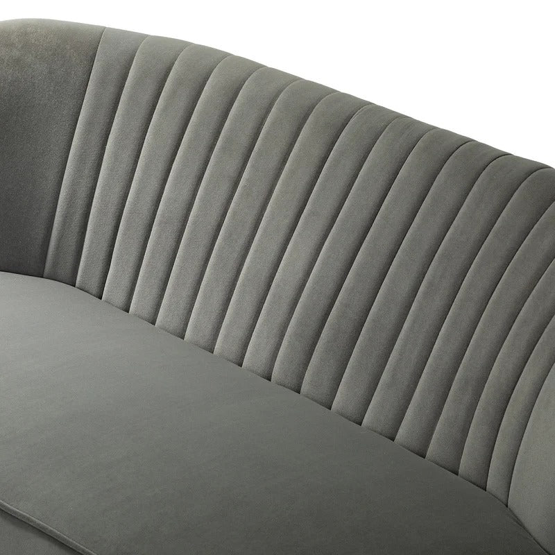 Loveseat: 47'' Velvet Armless Loveseat