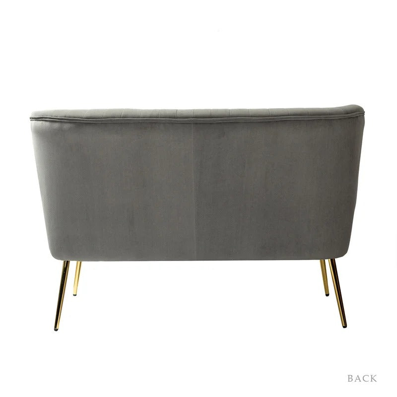 Loveseat: 47'' Velvet Armless Loveseat