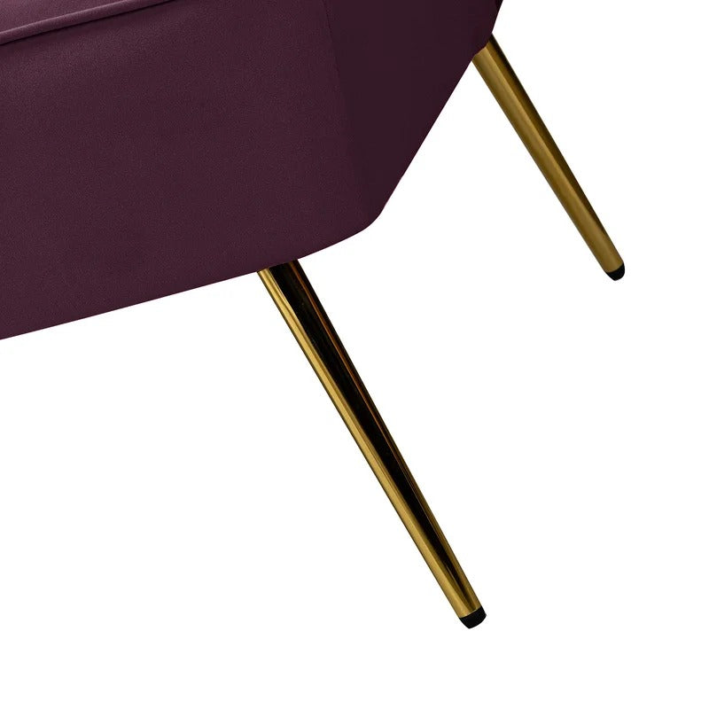 Loveseat: 47'' Velvet Armless Loveseat