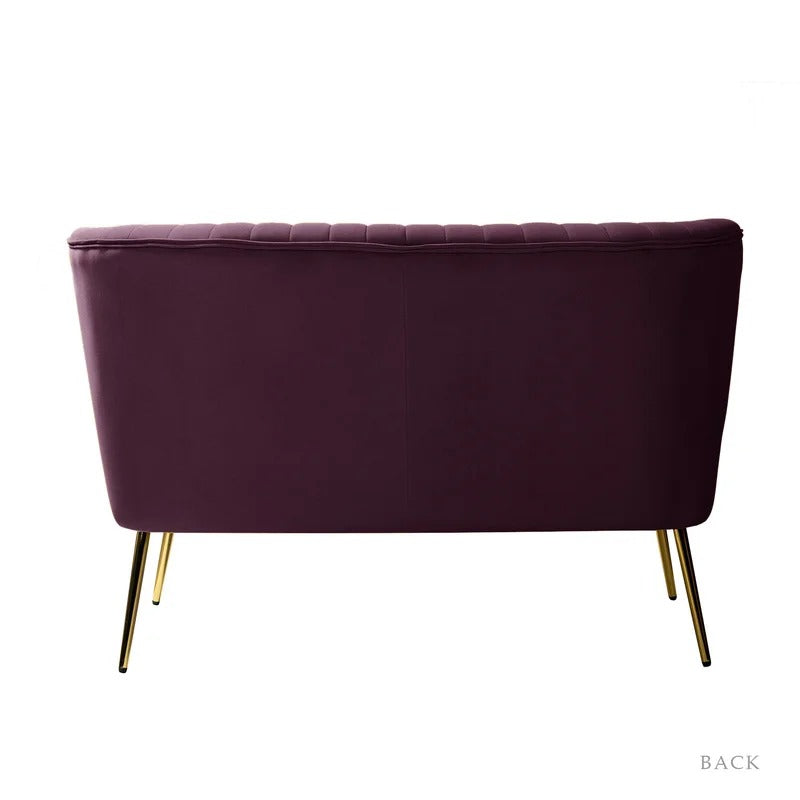 Loveseat: 47'' Velvet Armless Loveseat
