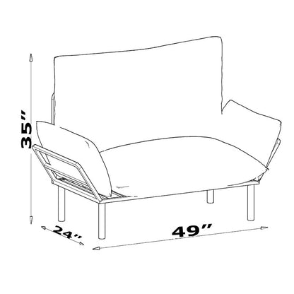 Loveseat: 49'' Flared Arm Loveseat Sofa