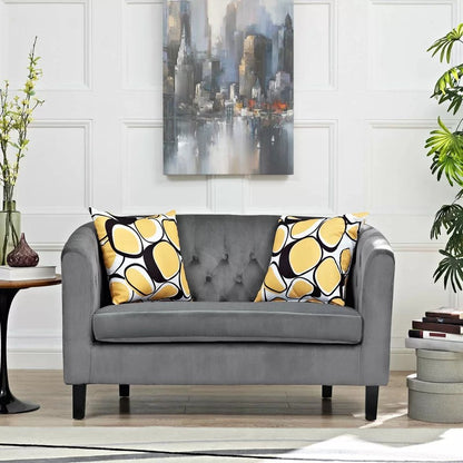 Loveseat: 49'' Rolled Arm Chesterfield Loveseat Sofa