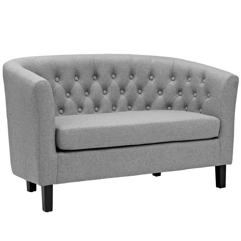Loveseat: 49'' Rolled Arm Chesterfield Loveseat Sofa