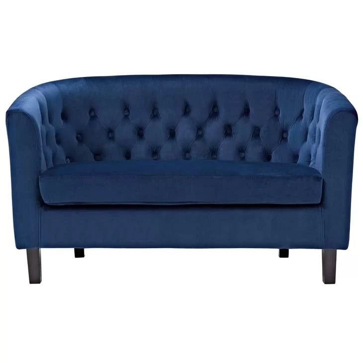 Loveseat: 49'' Rolled Arm Chesterfield Loveseat Sofa