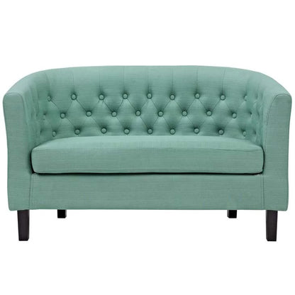 Loveseat: 49'' Rolled Arm Chesterfield Loveseat Sofa