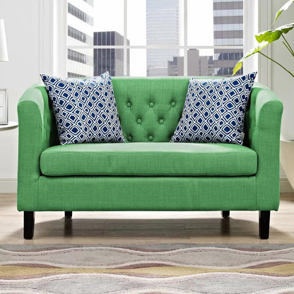 Loveseat: 49'' Rolled Arm Chesterfield Loveseat Sofa
