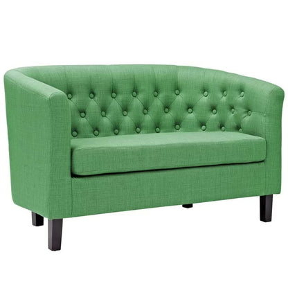 Loveseat: 49'' Rolled Arm Chesterfield Loveseat Sofa
