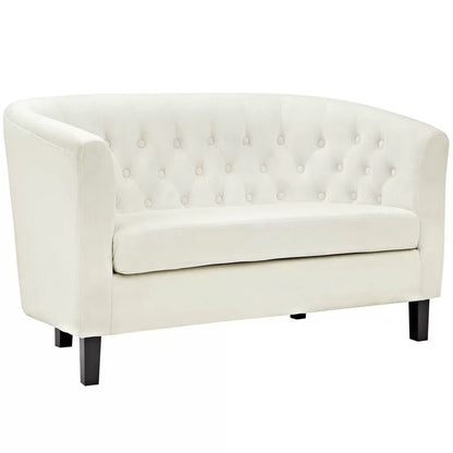 Loveseat: 49'' Rolled Arm Chesterfield Loveseat Sofa