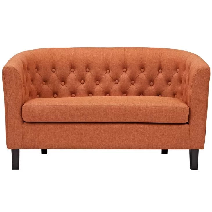 Loveseat: 49'' Rolled Arm Chesterfield Loveseat Sofa