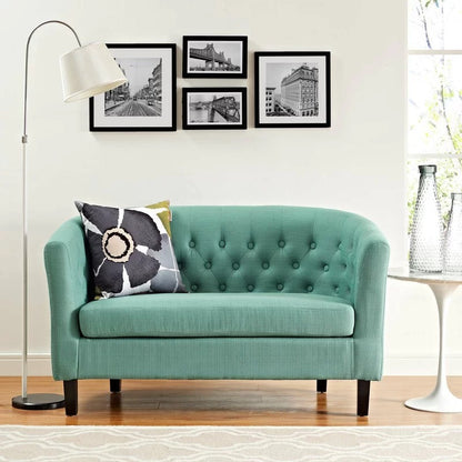 Loveseat: 49'' Rolled Arm Chesterfield Loveseat Sofa