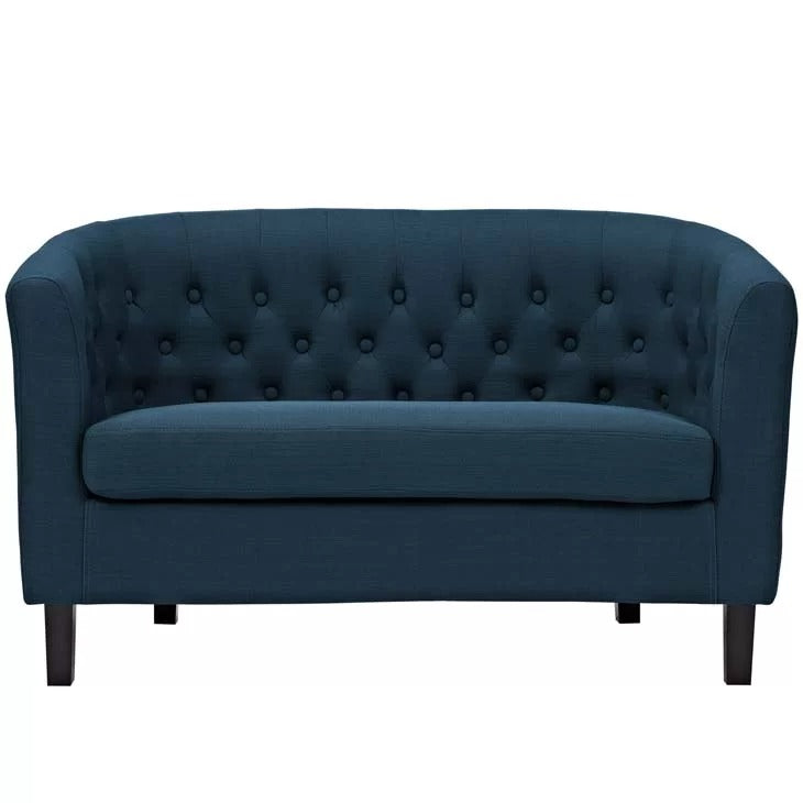Loveseat: 49'' Rolled Arm Chesterfield Loveseat Sofa