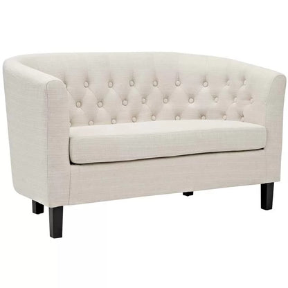 Loveseat: 49'' Rolled Arm Chesterfield Loveseat Sofa