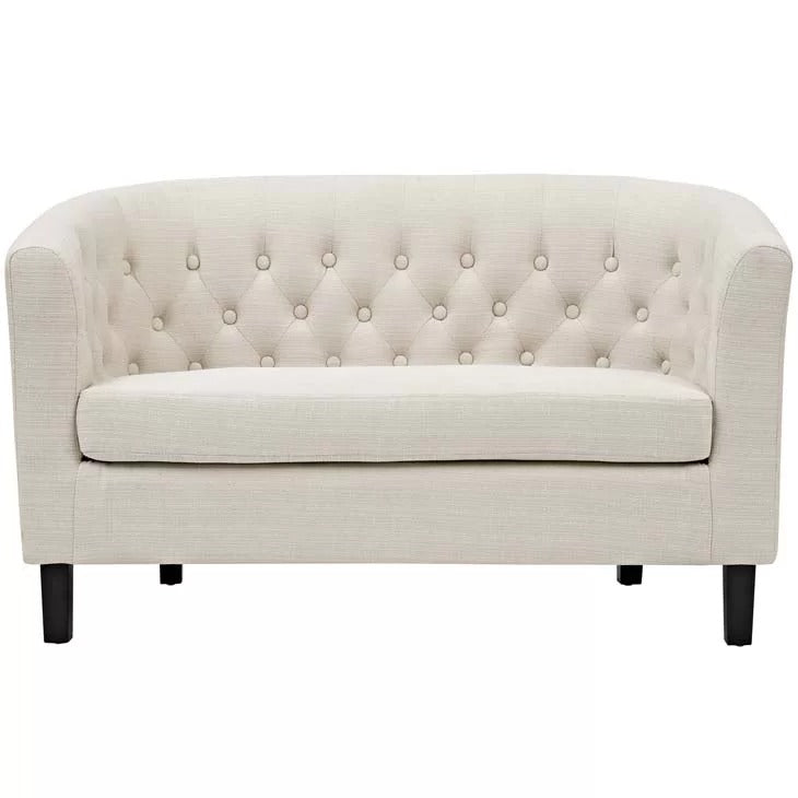 Loveseat: 49'' Rolled Arm Chesterfield Loveseat Sofa