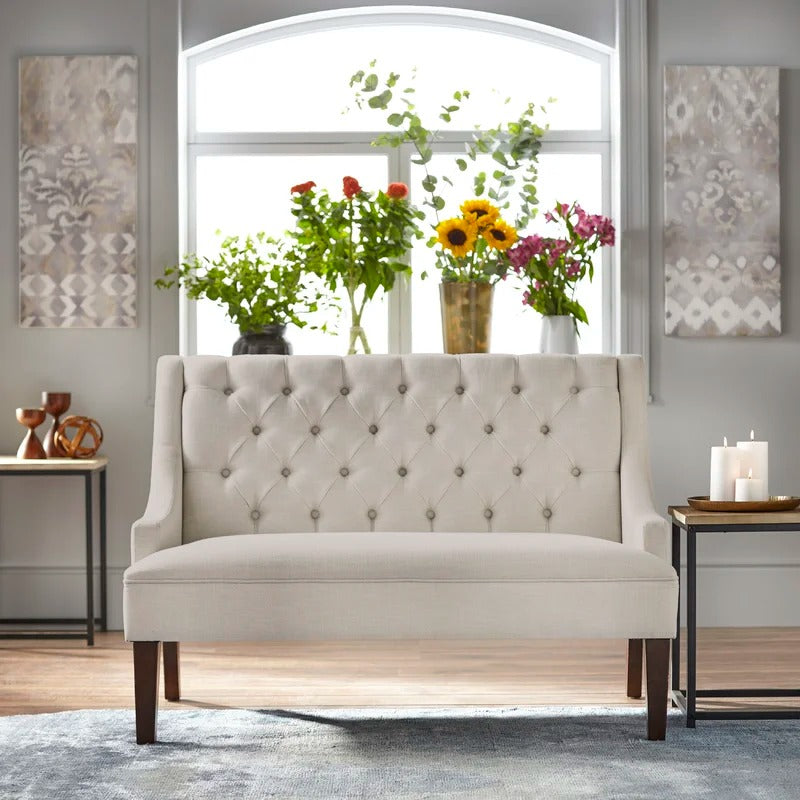 Loveseat: 50.3'' Recessed Arm Loveseat Sofa