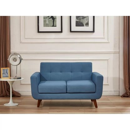 Loveseat: 51'' Linen Square Arm Loveseat Sofa