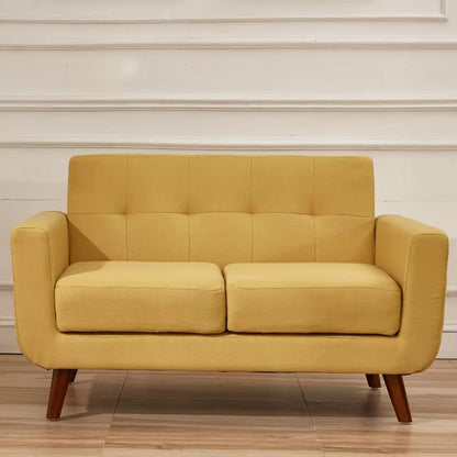 Loveseat: 51'' Linen Square Arm Loveseat Sofa