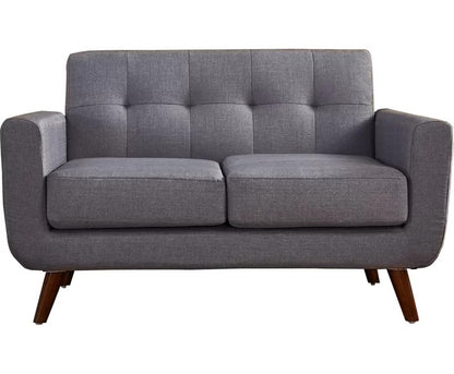 Loveseat: 51'' Linen Square Arm Loveseat Sofa