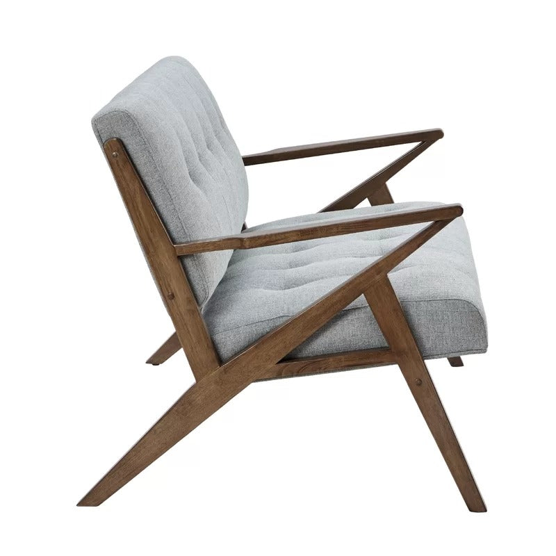 Loveseat: 53.75'' Square Arm Loveseat Sofa
