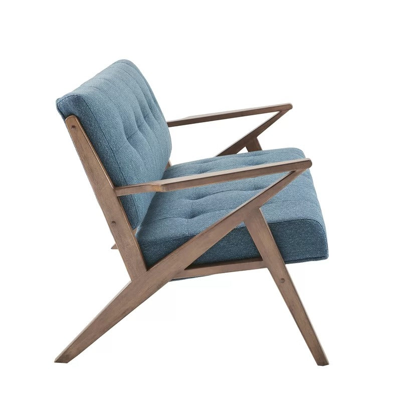 Loveseat: 53.75'' Square Arm Loveseat Sofa