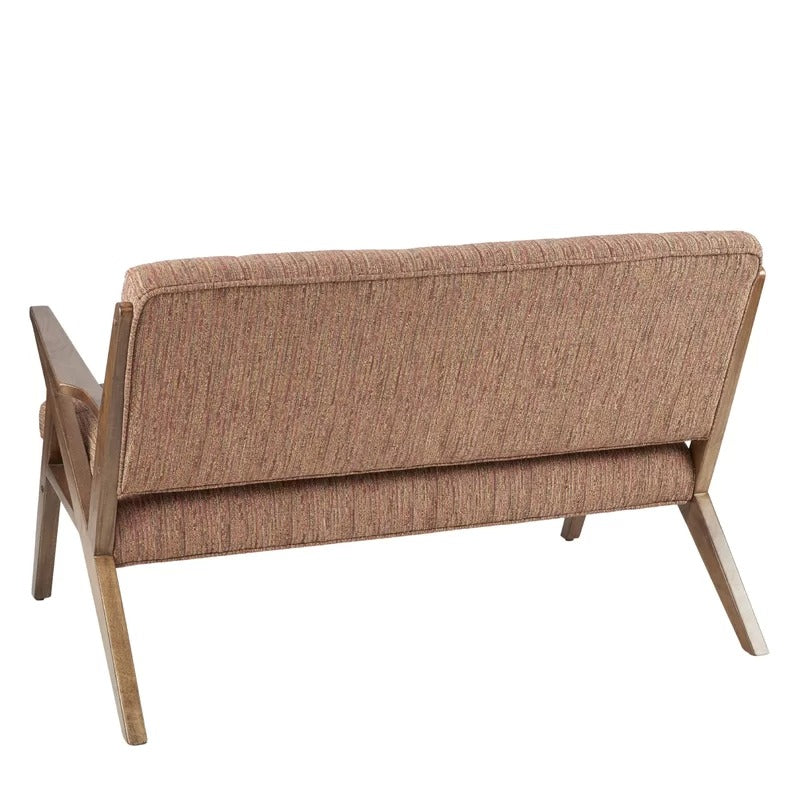 Loveseat: 53.75'' Square Arm Loveseat Sofa