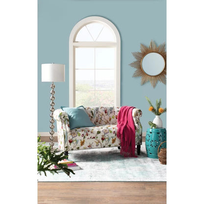 Loveseat: 54'' Rolled Arm Chesterfield Loveseat Sofa