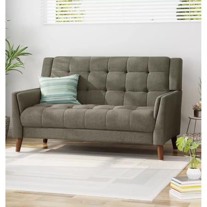 Loveseat: 54'' Square Arm Loveseat Sofa