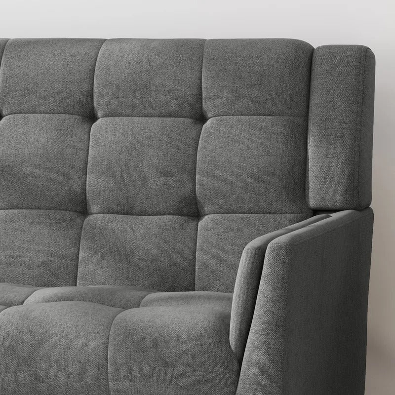Loveseat: 54'' Square Arm Loveseat Sofa