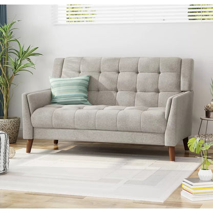 Loveseat: 54'' Square Arm Loveseat Sofa