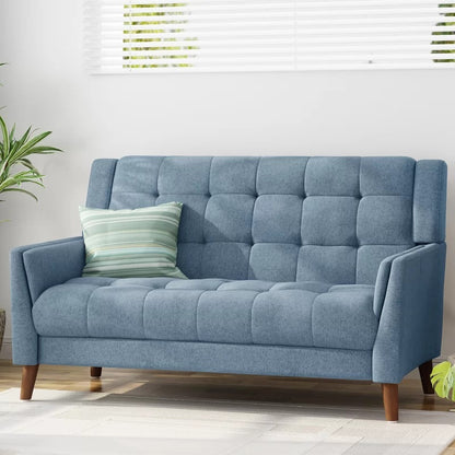 Loveseat: 54'' Square Arm Loveseat Sofa