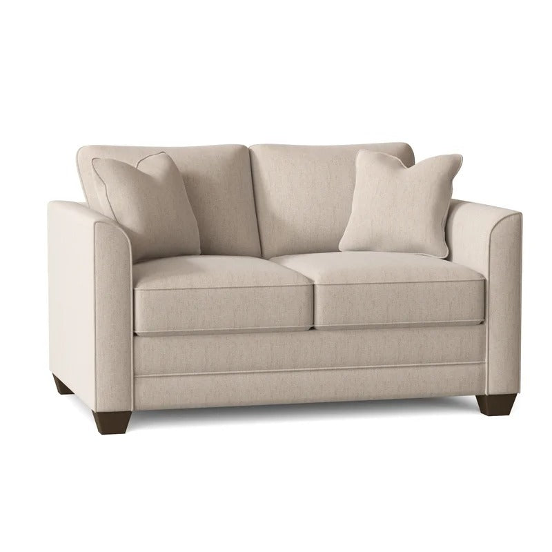 Loveseat: 55'' Elegantly Tapered Arm Loveseat Sofa
