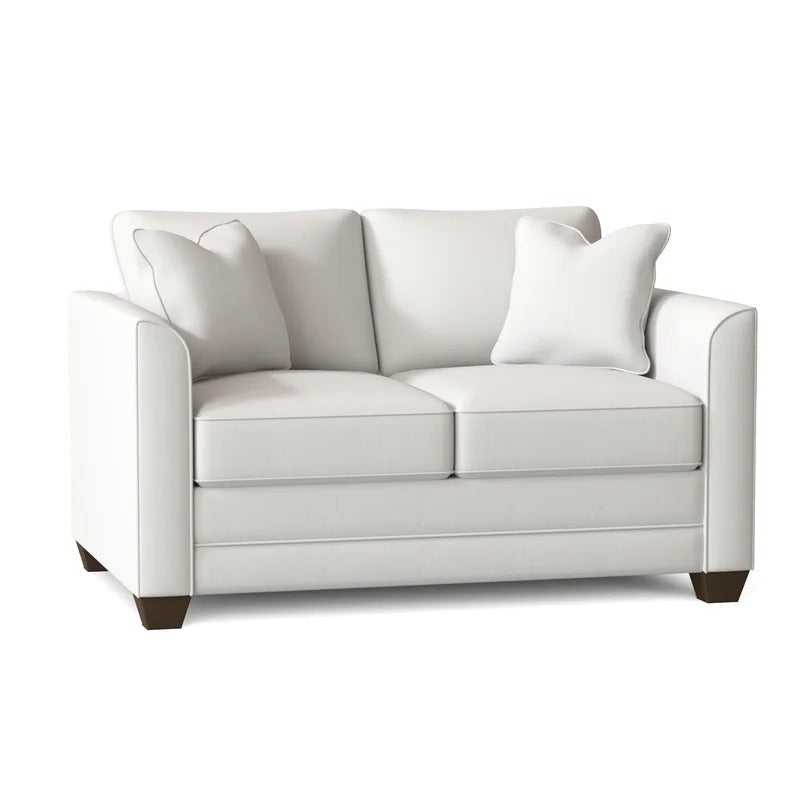 Loveseat: 55'' Elegantly Tapered Arm Loveseat Sofa