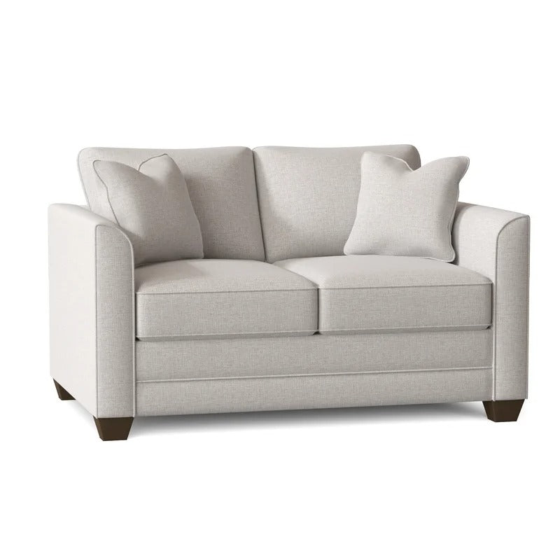 Loveseat: 55'' Elegantly Tapered Arm Loveseat Sofa