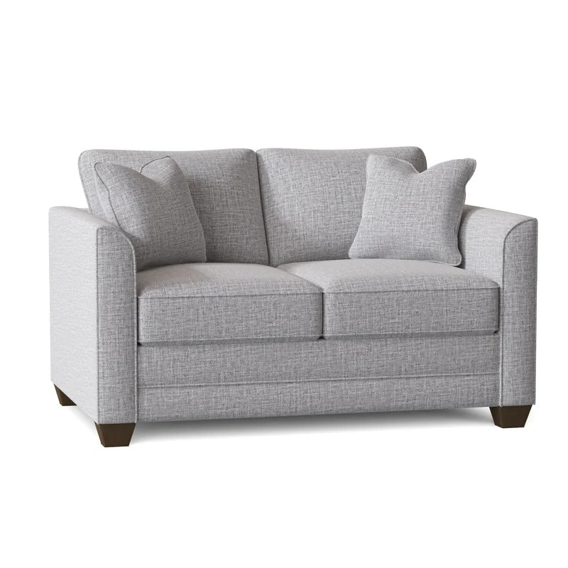 Loveseat: 55'' Elegantly Tapered Arm Loveseat Sofa