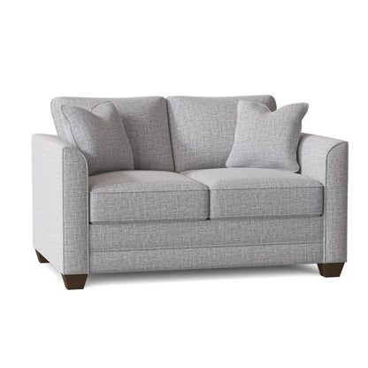 Loveseat: 55'' Elegantly Tapered Arm Loveseat Sofa