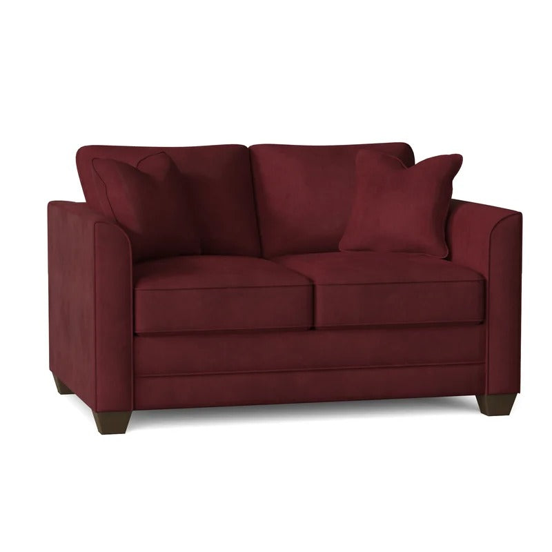 Loveseat: 55'' Elegantly Tapered Arm Loveseat Sofa