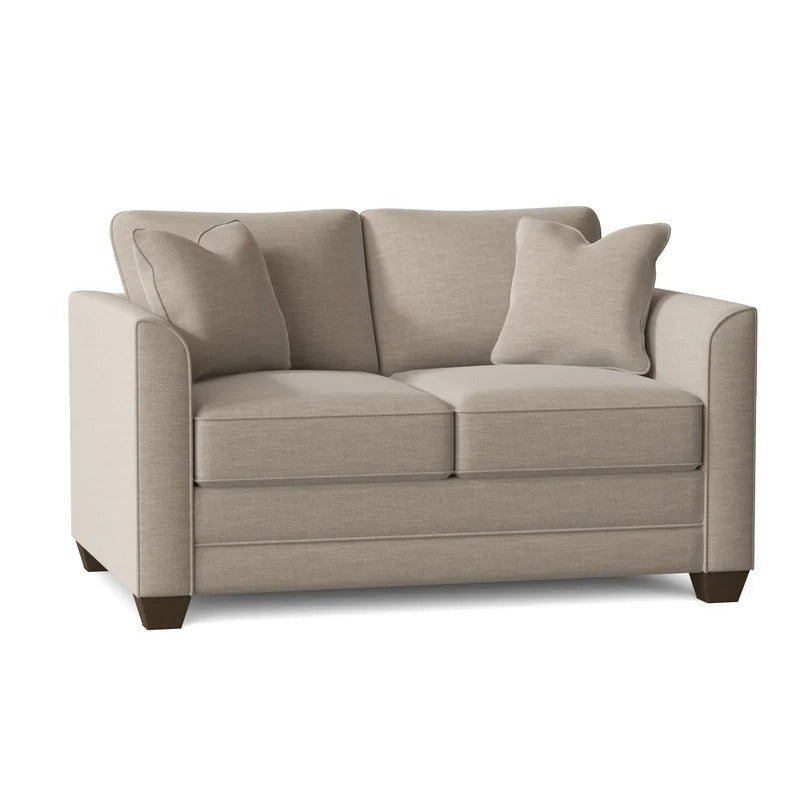 Loveseat: 55'' Elegantly Tapered Arm Loveseat Sofa