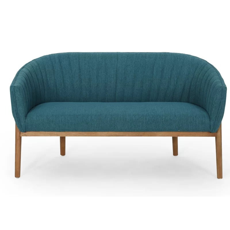 Loveseat:  55'' Recessed Arm Loveseat Sofa