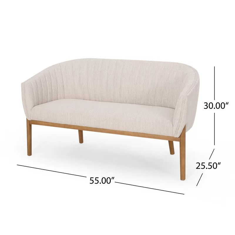 Loveseat:  55'' Recessed Arm Loveseat Sofa