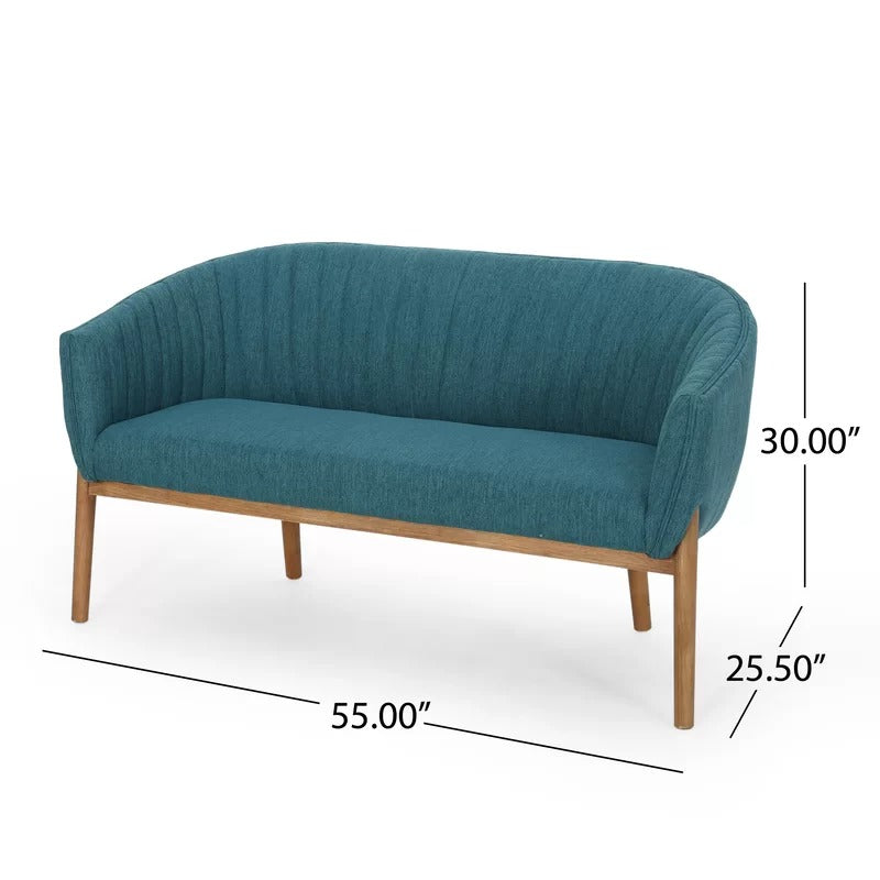 Loveseat:  55'' Recessed Arm Loveseat Sofa