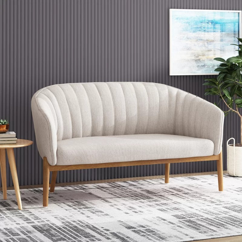 Loveseat:  55'' Recessed Arm Loveseat Sofa