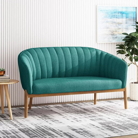 Loveseat:  55'' Recessed Arm Loveseat Sofa