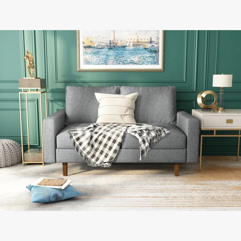 Loveseat:  57.9'' Square Arm Loveseat Sofa
