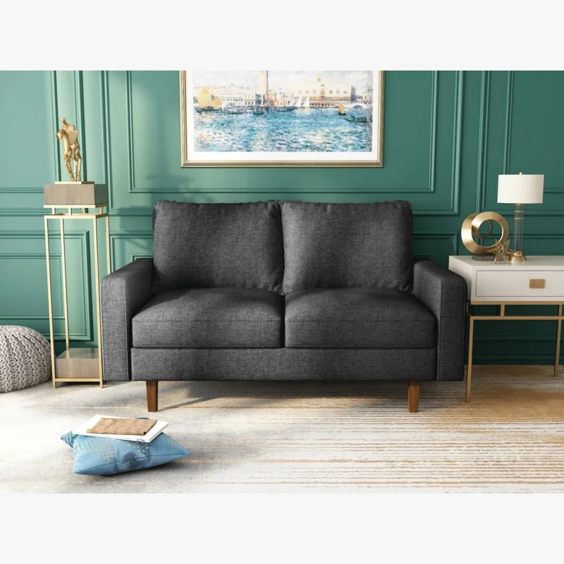 Loveseat:  57.9'' Square Arm Loveseat Sofa