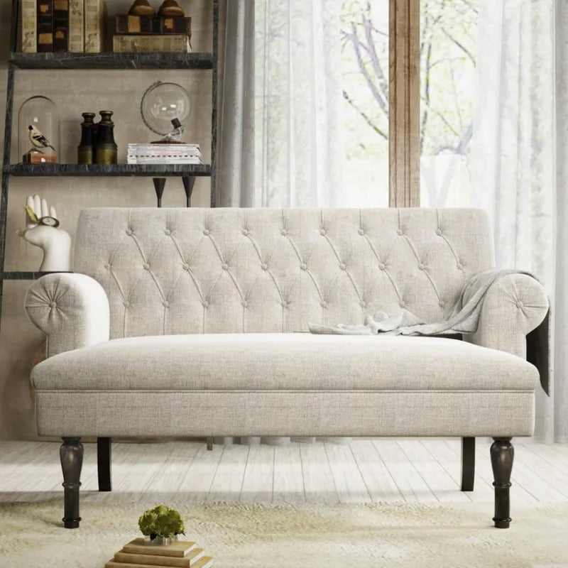 Loveseat: 58.27'' Rolled Arm Loveseat Sofa