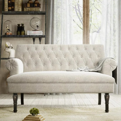 Loveseat: 58.27'' Rolled Arm Loveseat Sofa