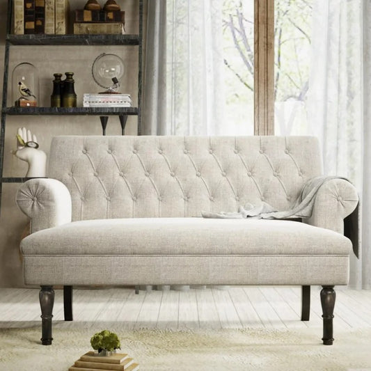 Loveseat: 58.27'' Rolled Arm Loveseat Sofa