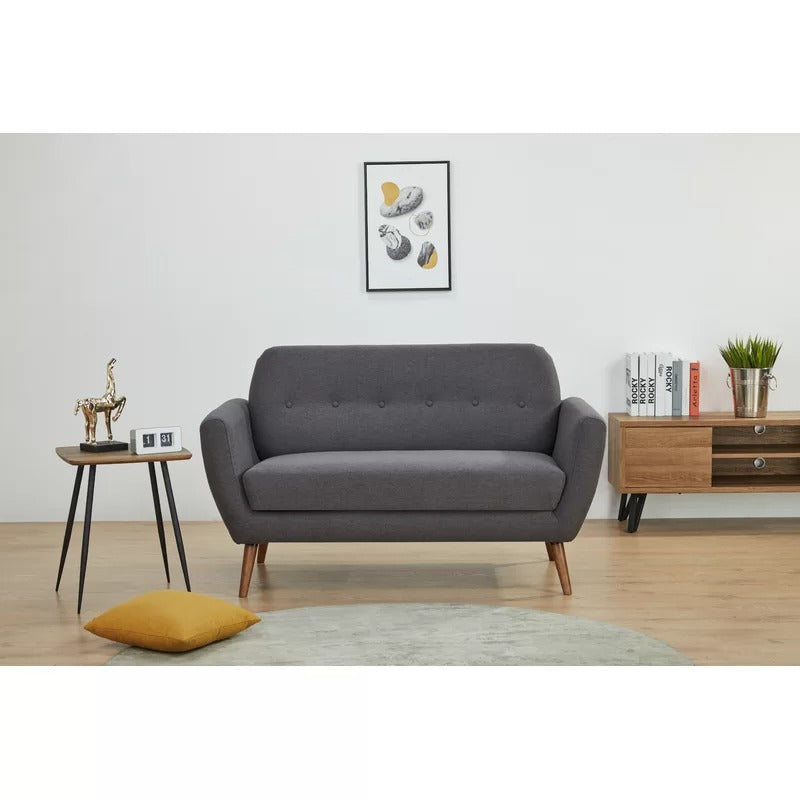 Loveseat: 58'' Round Arm Loveseat Sofa