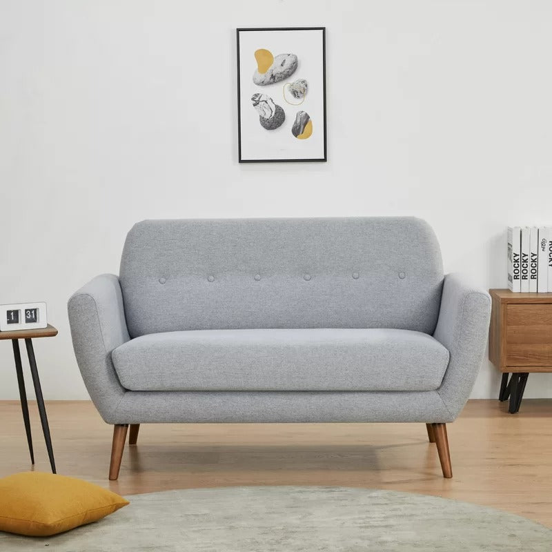 Loveseat: 58'' Round Arm Loveseat Sofa